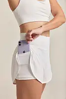 white workout shorts